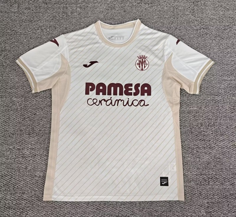 AAA Quality Villarreal 25/26 Away Light Beige Soccer Jersey